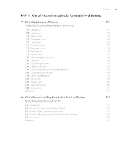 目录－Elemene Antitumor Drugs, Molecular Compatibility Theory and its Applications in New Drug Development and Clinical Practice_9780443132483-3_页面_3